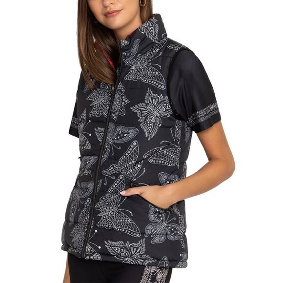 NWT Johnny Was Braemar Reversible Puffer Vest XL - Pealim Chani Floral - R42824 - Picture 7 of 16